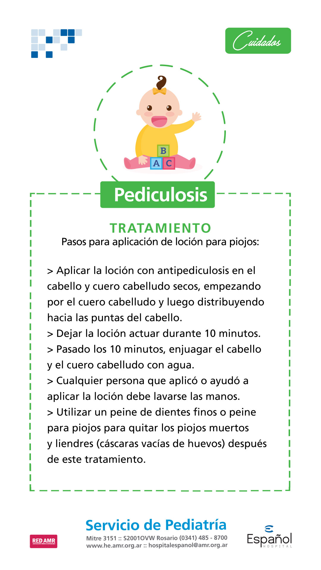 El tratamiento de la pediculosis